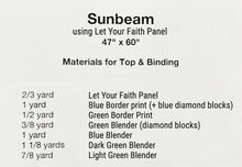 Sunbeam Cross Quilt Pattern