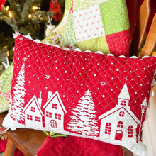 Buon Natale Double Border Pomegranate Cotton Fabric