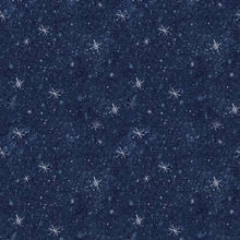 Christmas Stars Navy Cotton Fabric