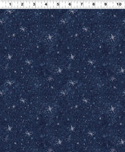 Christmas Stars Navy Cotton Fabric