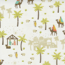 Joyful Joyful Oh Little Town Nativity Cream Cotton Fabric