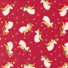 Joyful Joyful Hark The Angels Poinsettia Red Cotton Fabric