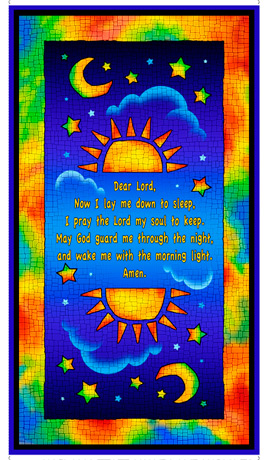 A Child's Prayer Cotton Fabric Panel