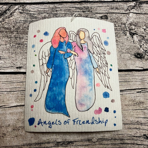 Angel of Friendship Swedish Dish Towel