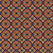 Rebirth Spice Tile Stained Glass Cotton Fabric