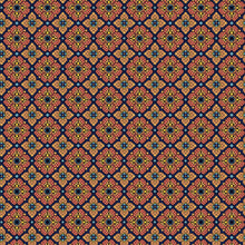 Rebirth Spice Tile Stained Glass Cotton Fabric