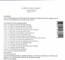 O Holy Night Felt Wool Applique Ornament Pattern