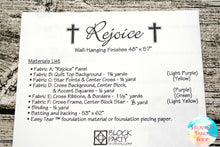 Rejoice Quilt Pattern & Fabric Panel Kit
