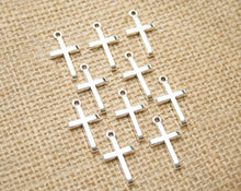 Pocket Prayer Silver Cross Charms Set 10 ct