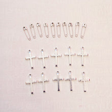 Pocket Prayer Silver Cross Charms Set 10 ct