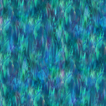 Spirit of Love Stained Glass Dark Teal Cotton Fabric