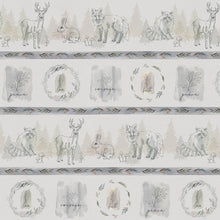 Ethereal Forest Faith Animal Stripe Cotton Fabric