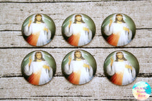 Divine Mercy Jesus Glass Dome Cabochons 6ct