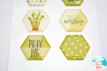 Olive You Pray Big God Loves Me Dimensional Epoxy Stickers
