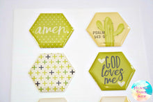 Olive You Pray Big God Loves Me Dimensional Epoxy Stickers