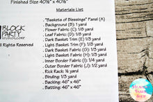Basket of Blessings Quilt Pattern & Psalms Fabric Panel Kit