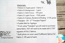 Believe In Angels Quilt Pattern & Fabric Panel Kit