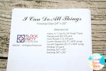 I Can Do All Things Through Christ Quilt Pattern & Fabric Panel Kit