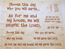 We Will Serve The Lord Joshua 24:15 Fabric Panel