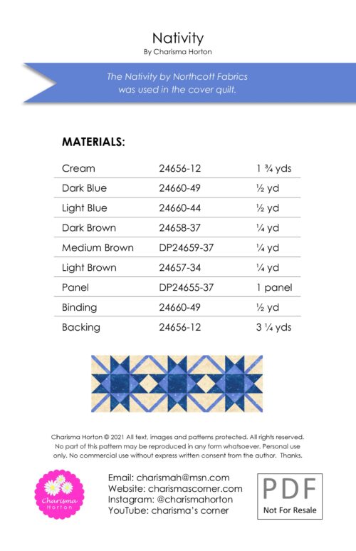 Nativity Gifts Quilt Pattern Heavenly Fabric Shop