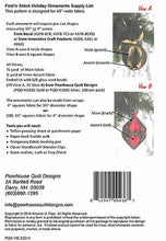 Fold'n Stitch Holiday Ornaments Pattern