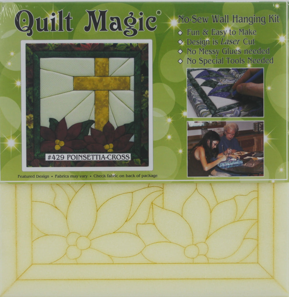 Quilt Magic Poinsettia Cross Foamboard Kit Heavenly Fabric Shop