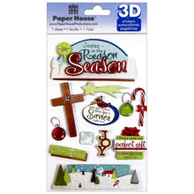 3D Reason for the Season Christmas Stickers