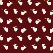 Oh Holy Night Angels Mulberry Gold Metallic Cotton Fabric