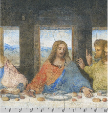 Antique The Last Supper Cotton Fabric Panel