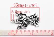 Antique Silver Metal Praying Angel Charms 20 ct