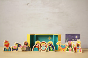 Teeny Tiny Wooden Nativity & Book Set