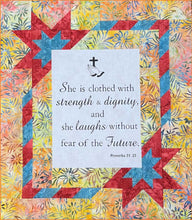 Thank You Lord Quilt Pattern & Psalms 46:1, Proverbs 31:25 Fabric Panel Kit
