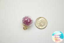 Purple Amethyst Bubble Ball Glass Bead Charms