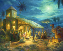 Christmas Joy Nativity Digitally Printed Large Cotton Fabric Panel