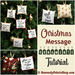 Christ in Christmas Message Ornaments Tutorial