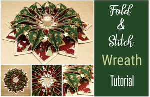 Fold & Stitch Wreath Tutorial