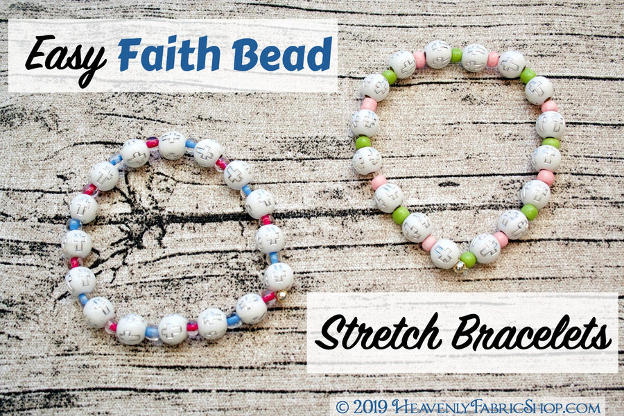 Easy Faith Bead Stretch Bracelet Tutorial
