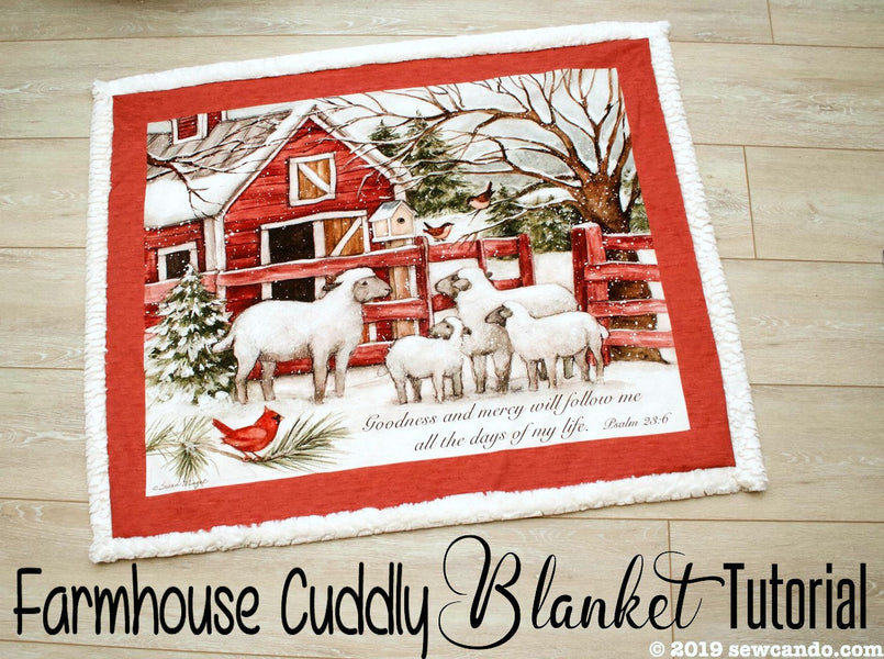 Farmhouse Style Cuddly Blanket Tutorial