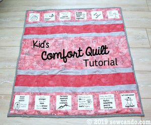 Comfort Quilt Tutorial for kids fighting Childhood cancer and illness.