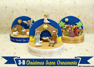 3-D Christmas Nativity Scene Ornaments Tutorial