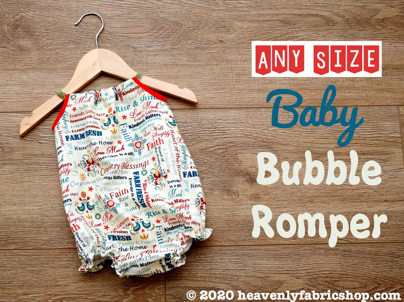 Any Size Baby Bubble Romper Pattern