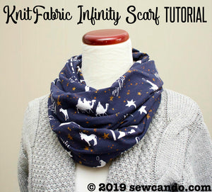 Nativity Knit Fabric Infinity Scarf Tutorial