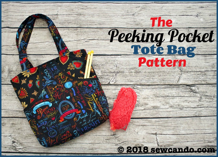 Peeking Pocket Tote Bag Pattern