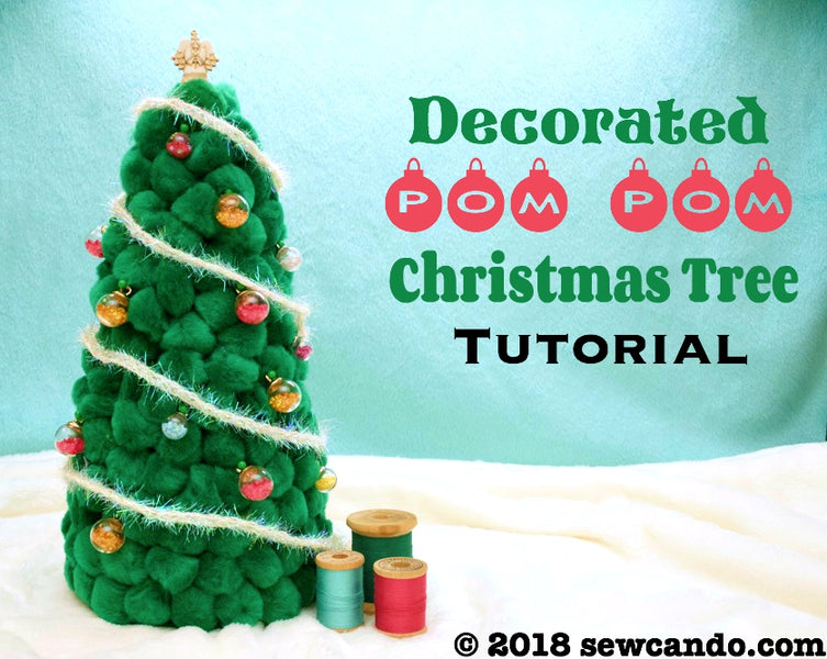 DIY Decorated Pom Pom Christmas Tree Tutorial