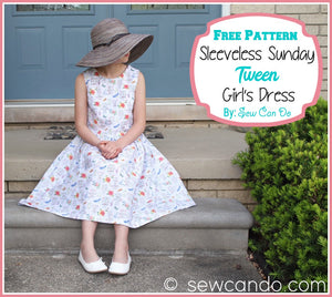 FREE Pattern: Sleeveless Sunday Tween Girl's Dress