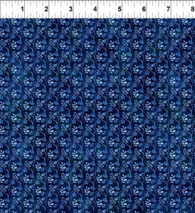 Glorious Garden Blue Vine Cotton Fabric