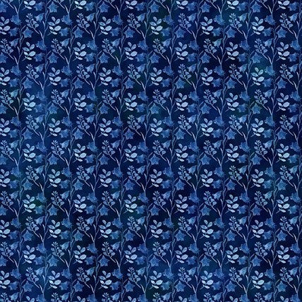 Glorious Garden Blue Vine Cotton Fabric