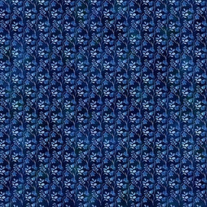 Glorious Garden Blue Vine Cotton Fabric