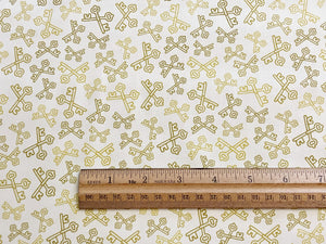 Leo XIV Devine Entry Tan Cotton Fabric