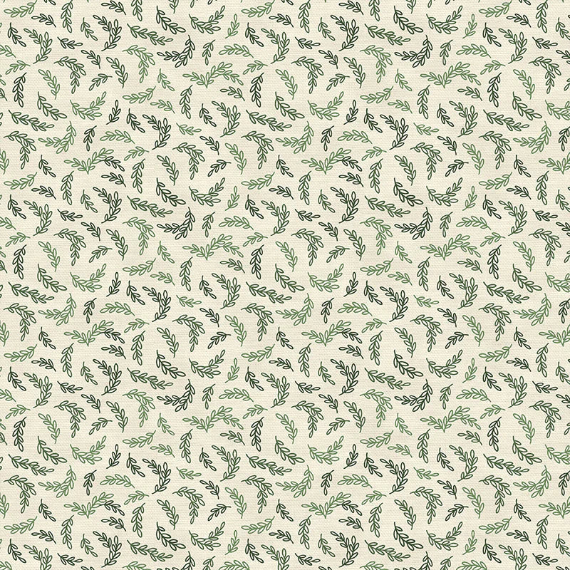 Leo XIV Branches Green Cotton Fabric